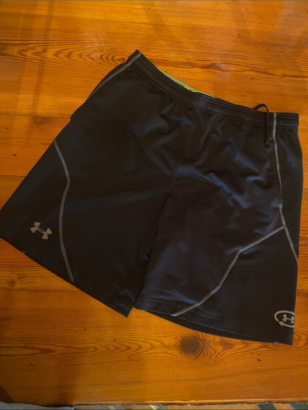 Under Armour Black Athletic Shorts with Reflective Accents